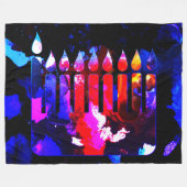 Miracula Menorah Large Fleecedecke (Vorderseite (Horizontal))
