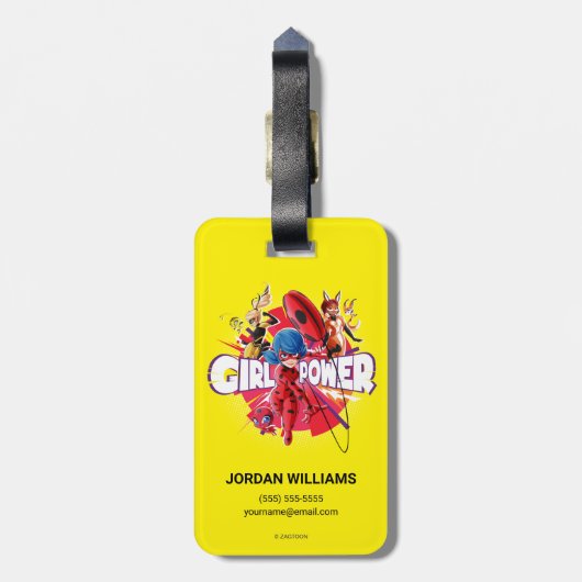 Miraculous Girl Power Gepäckanhänger (Rückseite vertikal)