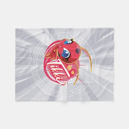 Miraculous Kwami Tikki Fleecedecke (Vorderseite (Horizontal))