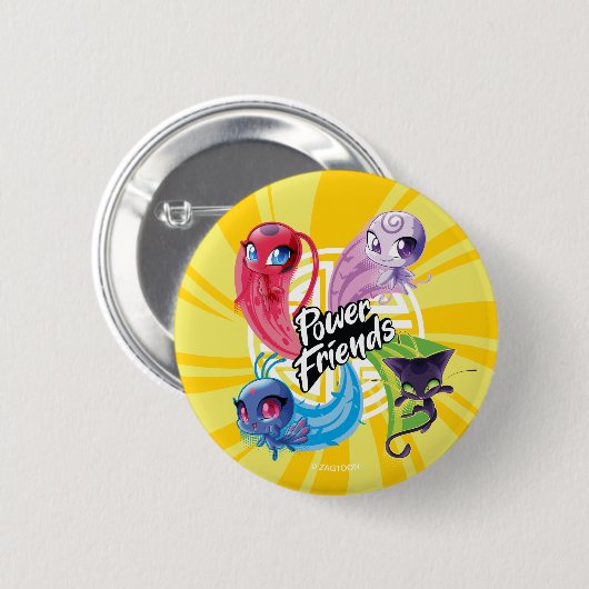 Miraculous Kwamis Power Friends Button (Vorne & Hinten)