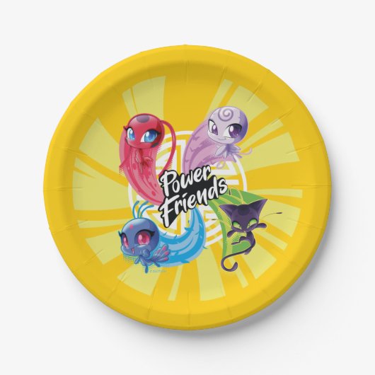 Miraculous Kwamis Power Friends Pappteller (Vorderseite)