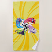 Miraculous Kwamis Power Friends Strandtuch (Vorderseite)