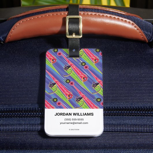 Miraculous Kwamis Tikki & Plagg Muster Gepäckanhänger (Vorderseite Insitu 2)