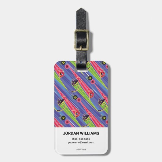 Miraculous Kwamis Tikki & Plagg Muster Gepäckanhänger (Vorderseite vertikal)