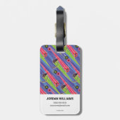 Miraculous Kwamis Tikki & Plagg Muster Gepäckanhänger (Rückseite vertikal)