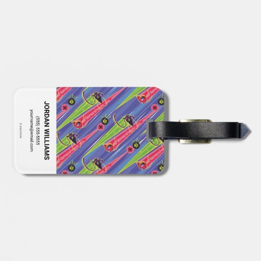 Miraculous Kwamis Tikki & Plagg Muster Gepäckanhänger (Rückseite horizontal)