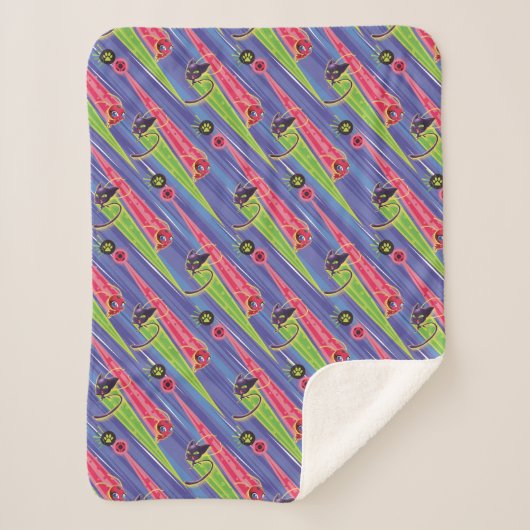 Miraculous Kwamis Tikki & Plagg Muster Sherpadecke (Vorderseite)