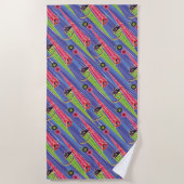 Miraculous Kwamis Tikki & Plagg Muster Strandtuch (Vorderseite)