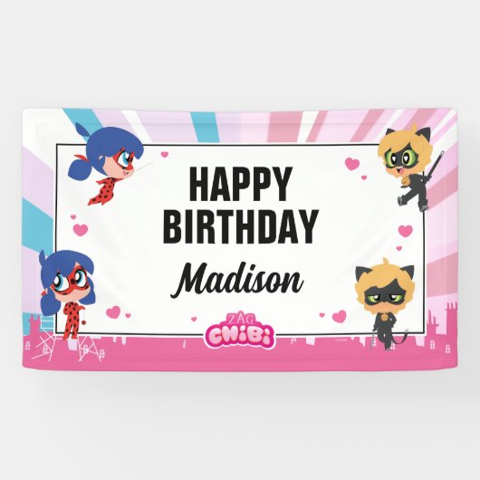 Miraculous Ladybug Birthday Banner (Horizontal)