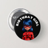 Miraculous Ladybug Birthday Button (Vorne & Hinten)