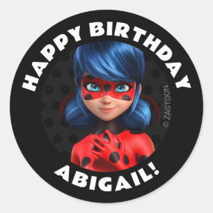 Miraculous Ladybug Birthday Runder Aufkleber