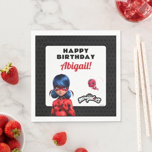 Miraculous Ladybug Birthday Serviette (Beispiel)