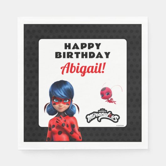 Miraculous Ladybug Birthday Serviette (Vorderseite)