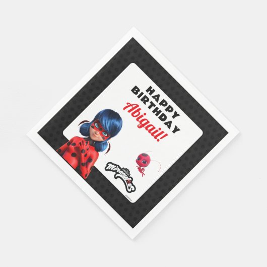 Miraculous Ladybug Birthday Serviette (Ecke)