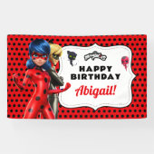 Miraculous Ladybug & Cat Noir Birthday Banner (Horizontal)