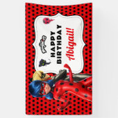 Miraculous Ladybug & Cat Noir Birthday Banner (Vertikal)