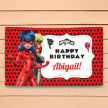 Miraculous Ladybug & Cat Noir Birthday Banner<br><div class="desc">Celebrate your child's birthday with this awesome birthday banner featuring Cat Noir and Ladybug from Miraculous! Personalize by adding your child's name!</div>
