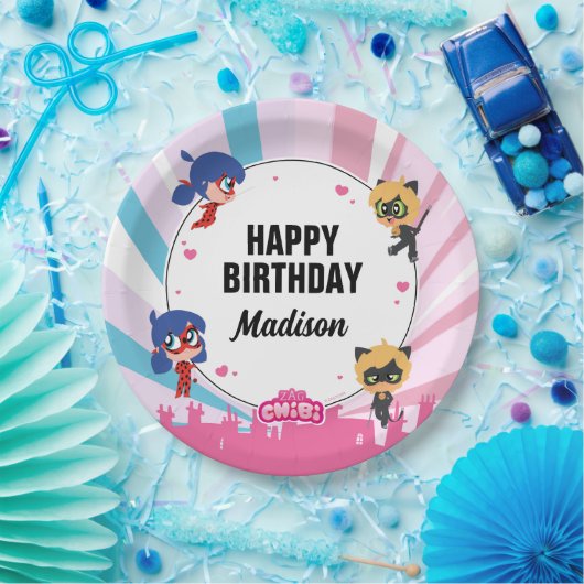 Miraculous Ladybug & Cat Noir Birthday Pappteller (Party)