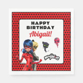 Miraculous Ladybug & Cat Noir Birthday Serviette
