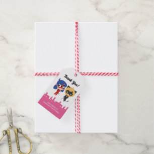 Miraculous Ladybug & Cat Noir Chibi Geburtstag Geschenkanhänger