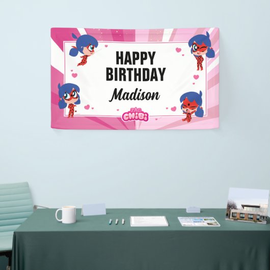 Miraculous Ladybug Chibi Geburtstag Banner (Messeveranstaltung)
