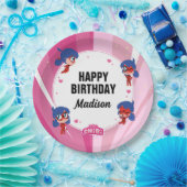Miraculous Ladybug Chibi Geburtstag Pappteller (Party)