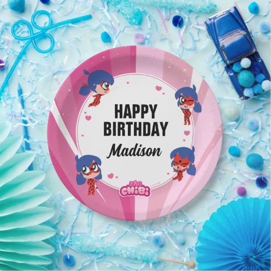 Miraculous Ladybug Chibi Geburtstag Pappteller (Party)