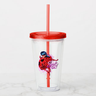 Miraculous Ladybug | Grafische Punkte Acryltrinkbecher