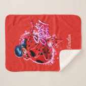Miraculous Ladybug | Grafische Punkte Sherpadecke (Vorderseite (Horizontal))