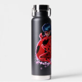 Miraculous Ladybug | Grafische Punkte Trinkflasche (Vorne)