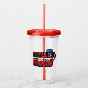 Miraculous Ladybug & Tikki Sei dein eigener Held Acryltrinkbecher