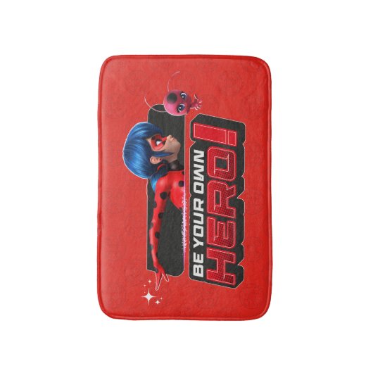 Miraculous Ladybug & Tikki | Sei dein eigener Held Badematte (Vorderseite Vertikal)