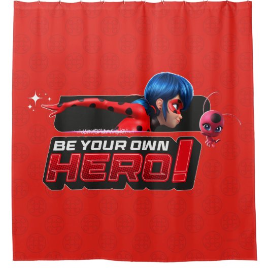 Miraculous Ladybug & Tikki | Sei dein eigener Held Duschvorhang (Vorderseite)