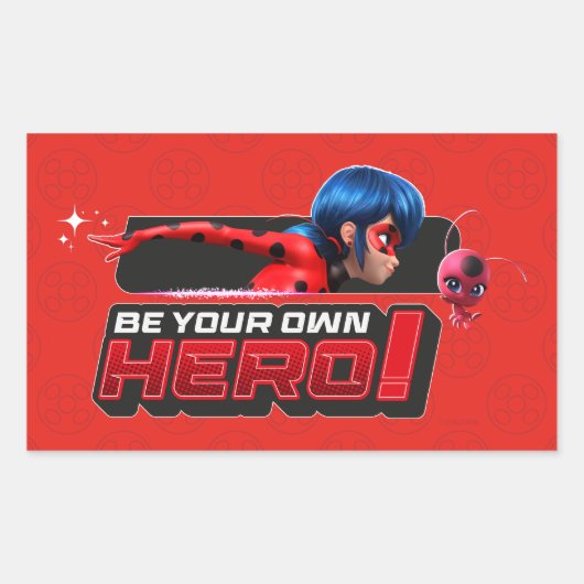 Miraculous Ladybug & Tikki | Sei dein eigener Held Rechteckiger Aufkleber (Vorderseite)
