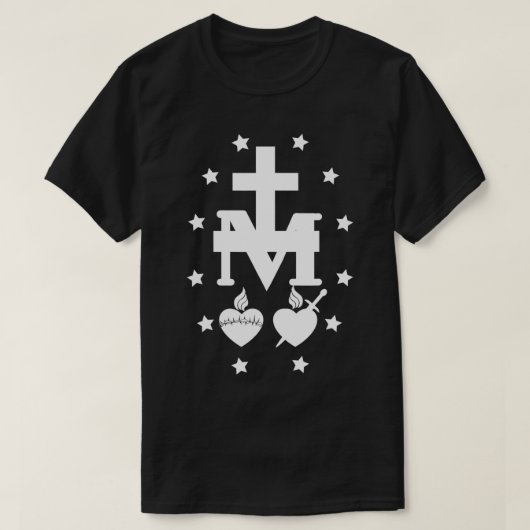 Miraculous Medal Of Immaculate Conception Catholic T-Shirt (Design vorne)