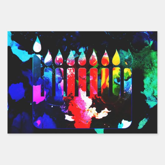 Miraculous Menorah Geschenkpapier Set (Vorderseite 2)