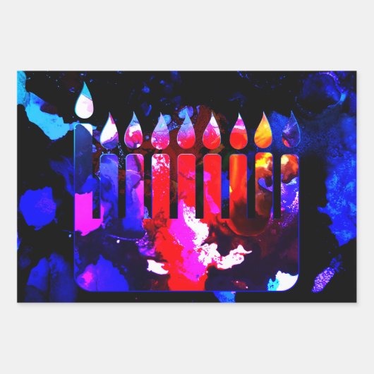 Miraculous Menorah Geschenkpapier Set (Vorderseite)