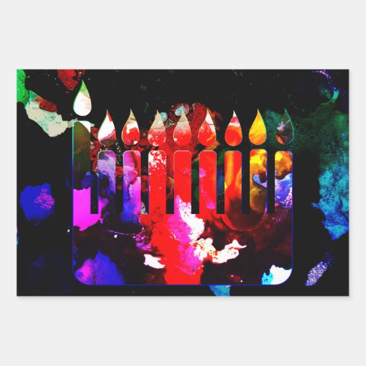 Miraculous Menorah Geschenkpapier Set (Vorderseite 3)