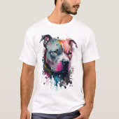 Mirada seria + corazón amabel: Pitbull T-Shirt (Vorderseite)