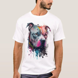 Mirada seria + corazón amabel: Pitbull T-Shirt