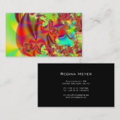 Mirador II · Fraktal-Kunst · Rot u. Grün Visitenkarte (Vorne/Hinten)