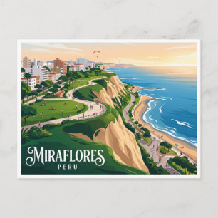 Miraflores Klippen Lima Peru Postkarte