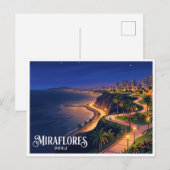 Miraflores Malecón Lima Peru Postkarte (Vorne/Hinten)