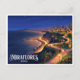 Miraflores Malecón Lima Peru Postkarte