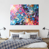 "Mirage Cascade" Abstrakte Kunstlandschaft Leinwanddruck (Insitu (Schlafzimmer))