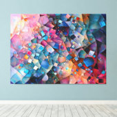 "Mirage Cascade" Abstrakte Kunstlandschaft Leinwanddruck (Insitu (Holzboden))