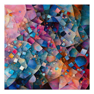 "Mirage Cascade" Abstrakte Kunstlandschaft Poster