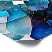 "Mirage Cascade" Abstrakte Kunstlandschaft Poster (Ecke)