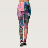 "Mirage Cascade" Farbenfrohe Abstrakte Kunst Leggings (Rückseite)