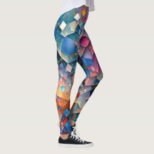 "Mirage Cascade" Farbenfrohe Abstrakte Kunst Leggings